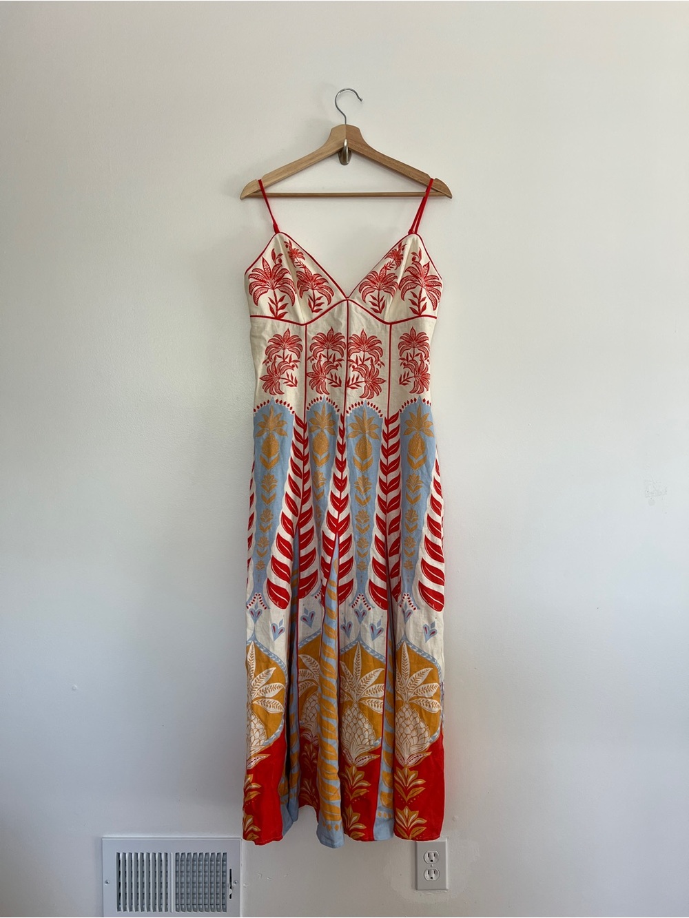 Anthropologie x Farm Rio Sleeveless V-Neck A-Line Maxi Dress Size M NWT - Picture 2 of 10
